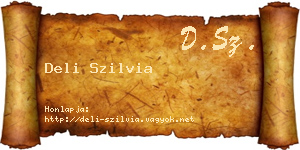 Deli Szilvia névjegykártya