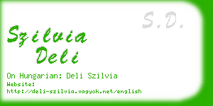 szilvia deli business card